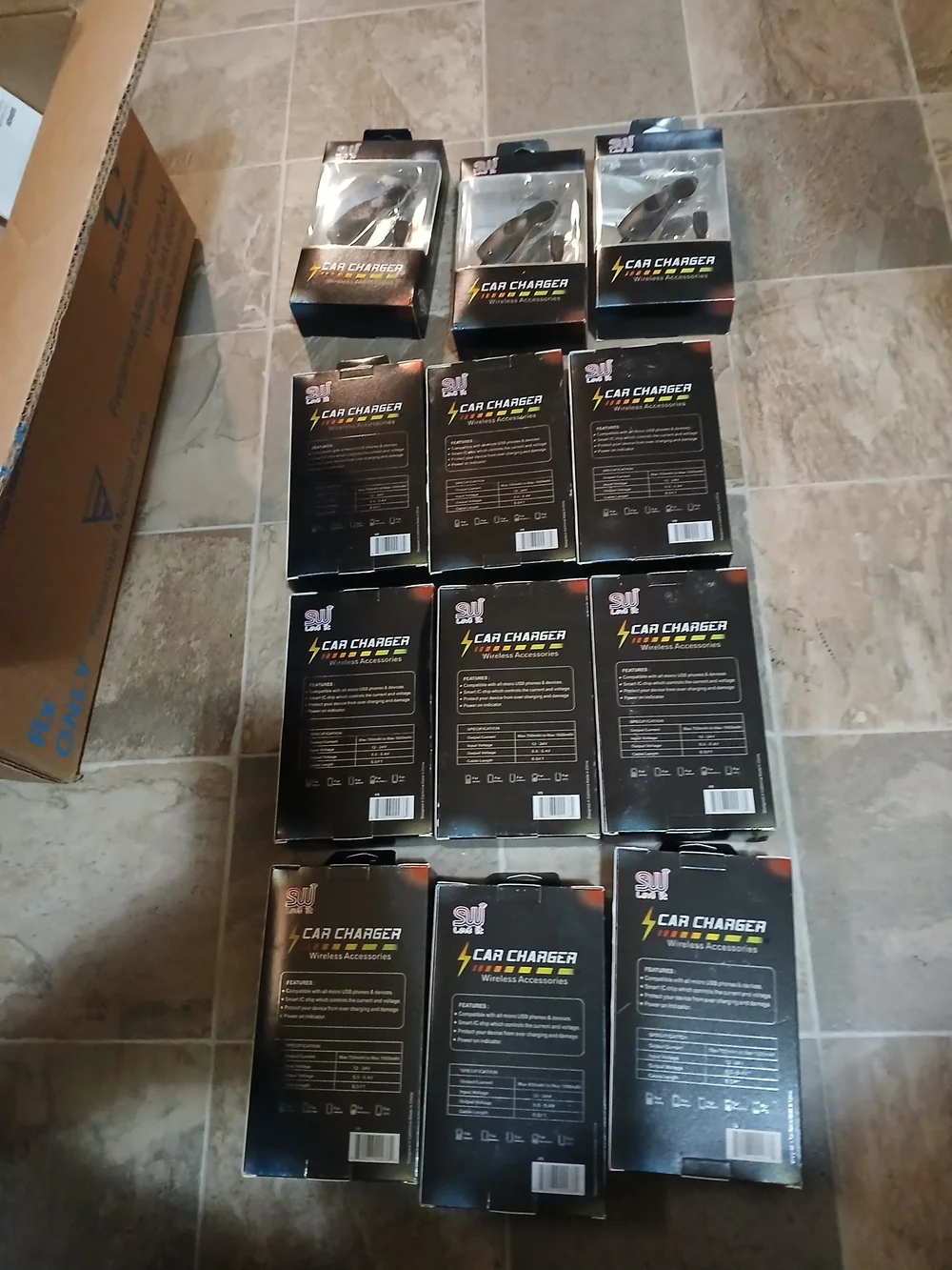 Car Charger Pack - Black (12 Pack) Brand New SW Lovett For Micro V8 And V9